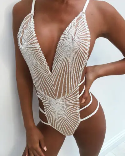 Новинка 2019 женский слитный купальник Бандажное бикини бюстгальтер с пуш-ап и