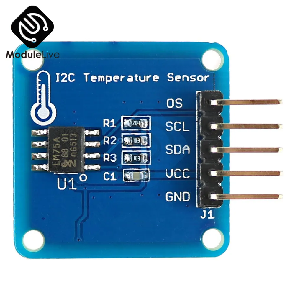 Модуль цифрового датчика температуры LM75 IIC I2C макетная плата LM75A для Arduino UNO R3