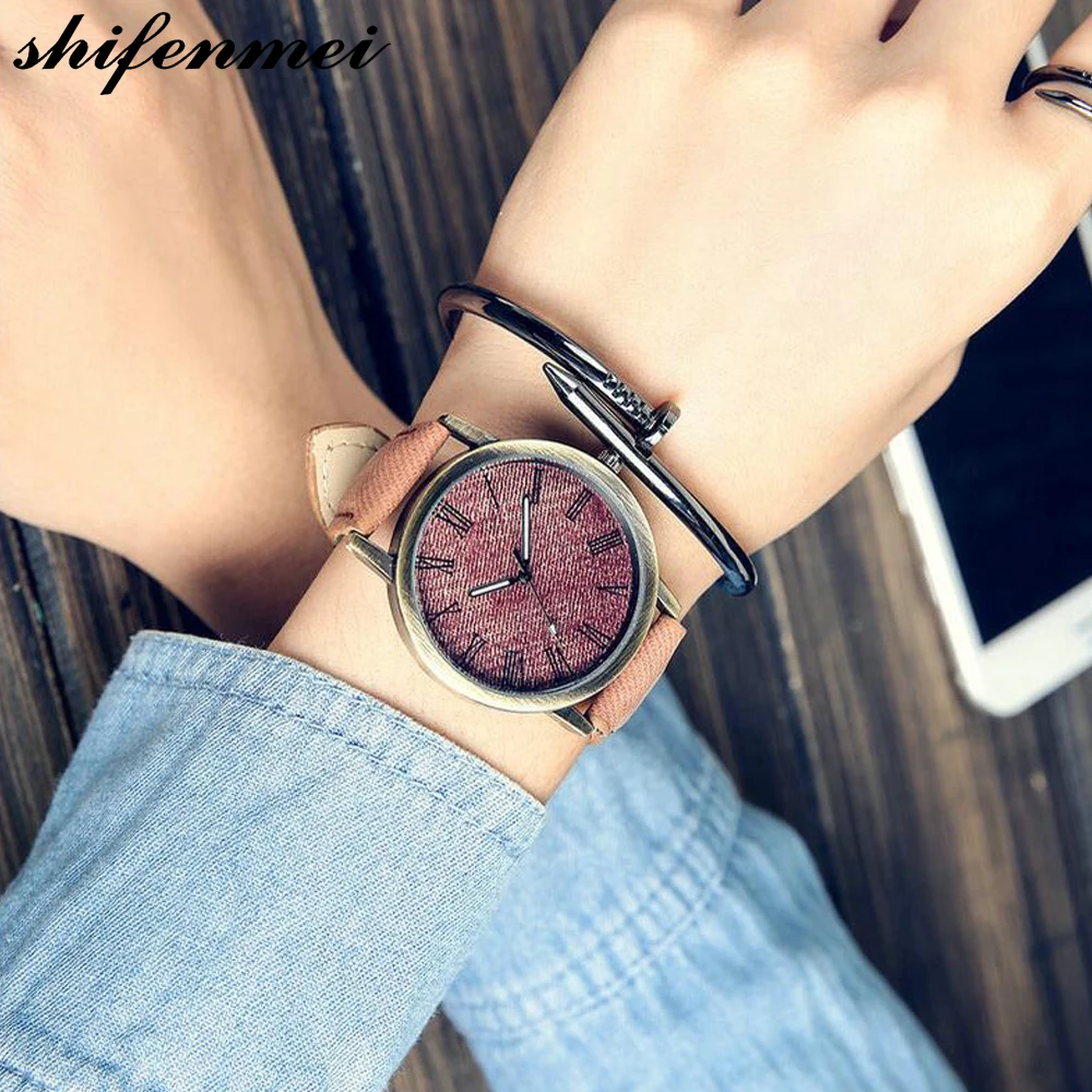

ZK30 Relojes Women Quartz Watches Denim Design Leather Strap Male Casual Wristwatch Relogio Masculino Ladies Watch female watch