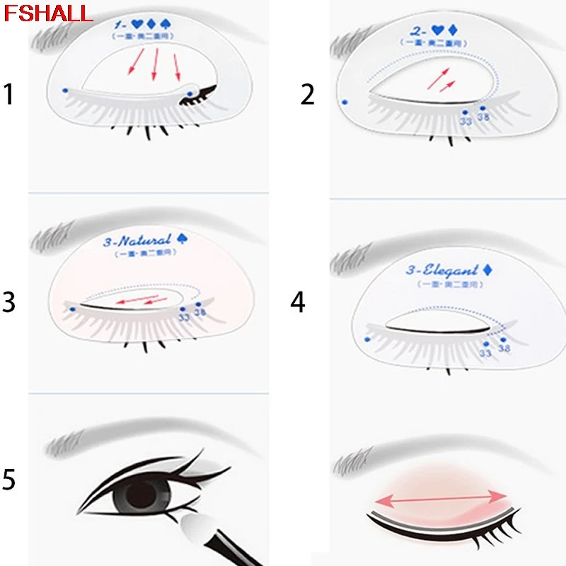 6 шт. карандаш для глаз трафарет модель Смоки Тени и подводка для глаз макияж Шаблон Shaper инструмент# H027