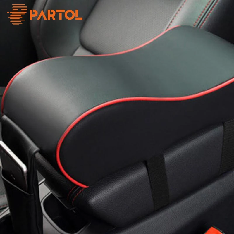 

Partol PU Leather Car Armrest Pad Universal Auto Armrests Car Center Console Arm Rest Seat Box Cotton Car Interior Decoration