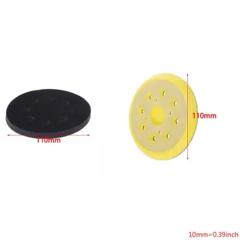 

5Inch 125MM 8-Hole Back-up Sanding Pad 4 Nails Hook and Loop Sander Backing Pad +Sponge Interface Pad for Electric Grinder Pow