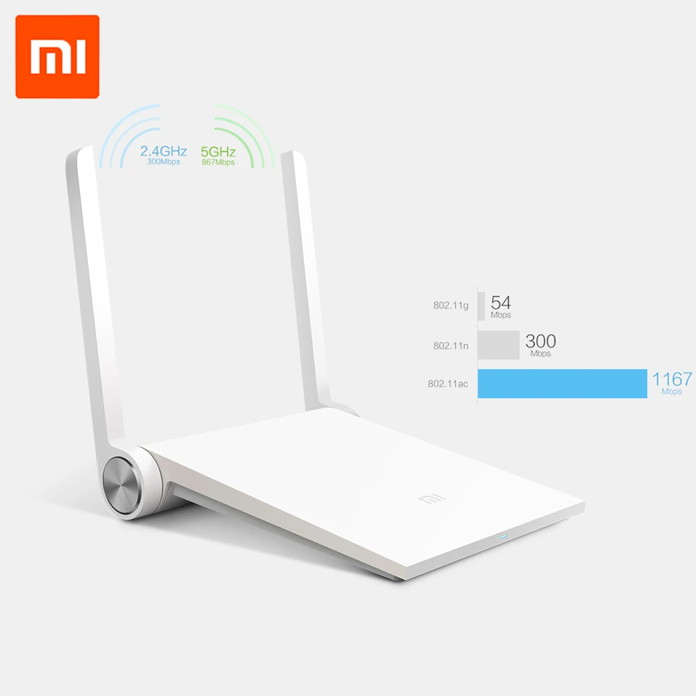 Original Xiaomi Router Mi Smart Wifi Router Dual-band 2.4GHz/5GHz 1167Mbps Wi-Fi 802.11ac Support iOS/Android APP with USB Port