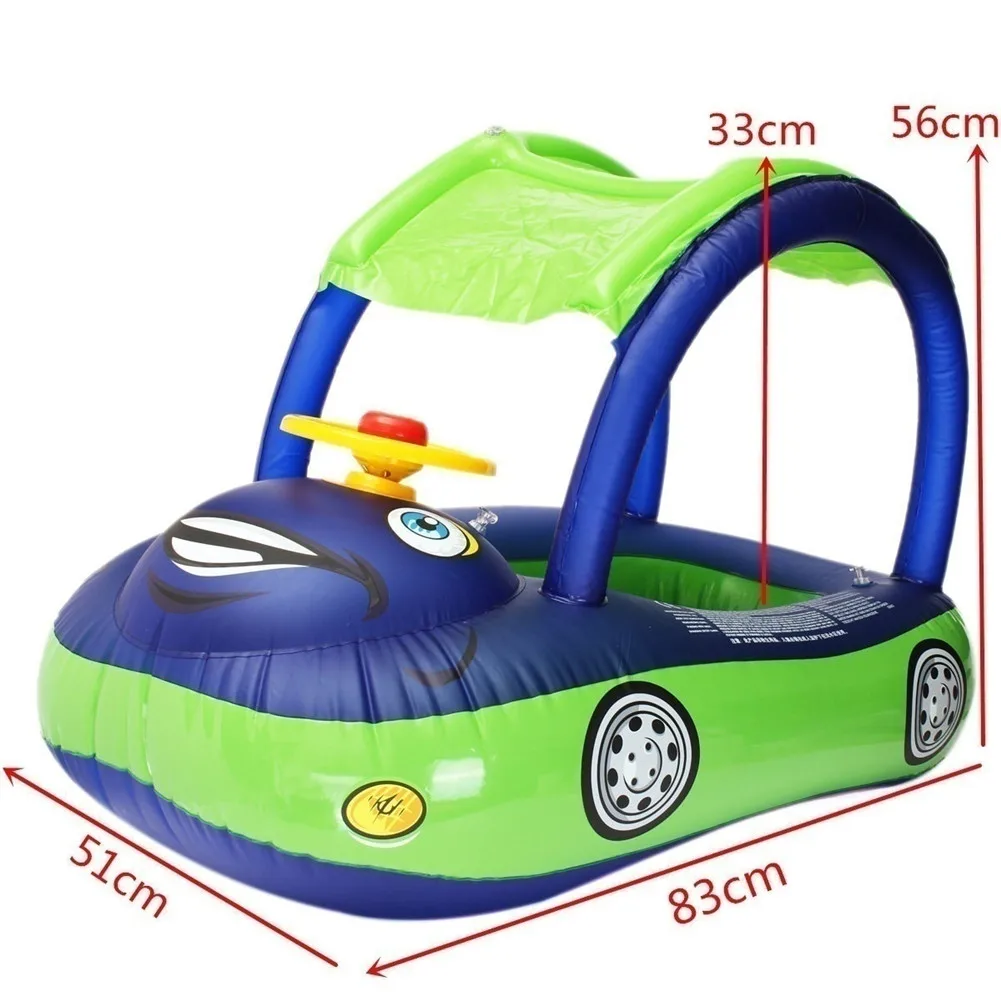 Высокое качество Детская безопасность рулевое колесо зонт для младенцев надувной; для плавания Регулируемый сиденье с защитой от солнца