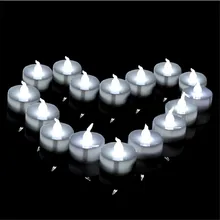 Tee Lichter 12 stücke Kühles Weiß kerze anniversaire Gelb Glow Flamleess kerzen Spezielle velas de cumpleanos rauchfreien candel