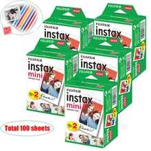 100/60 белые листы Подлинная Fuji Fujifilm Instax Mini 11 пленка для Mini 9 8 9 7s 7c 90 70 25 Share SP1 SP2 Liplay мгновенные камеры