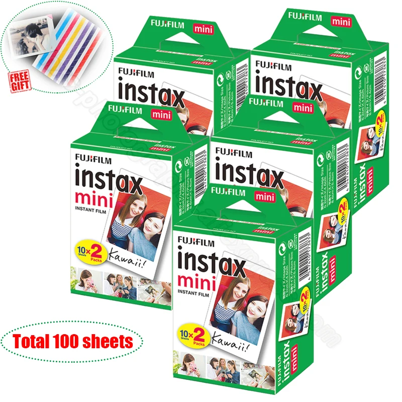 100/60 белые листы из натуральной Fuji Fujifilm Instax Mini 9 пленка для Instax Mini 8 9 50 s 7 s 7c 90 25 поделиться SP-1 SP-2 мгновение камер - изображение