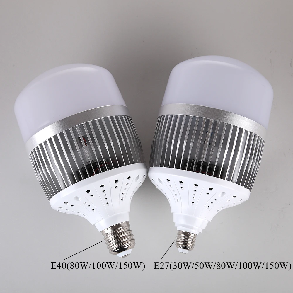High Power 30w 50w 80w 100w 150w Led Bulb Light E40 E27 220v Led Lamp