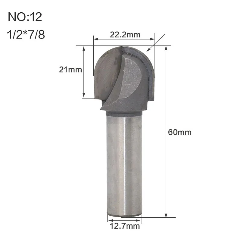 1 шт. 1/" 1/2 Концевая фреза ЧПУ карбидная заканчивающаяся мельницей инструмент длинное лезвие круглый нос бит керновый ящик для вырезания гребней и Пазов-дальней досягаемости