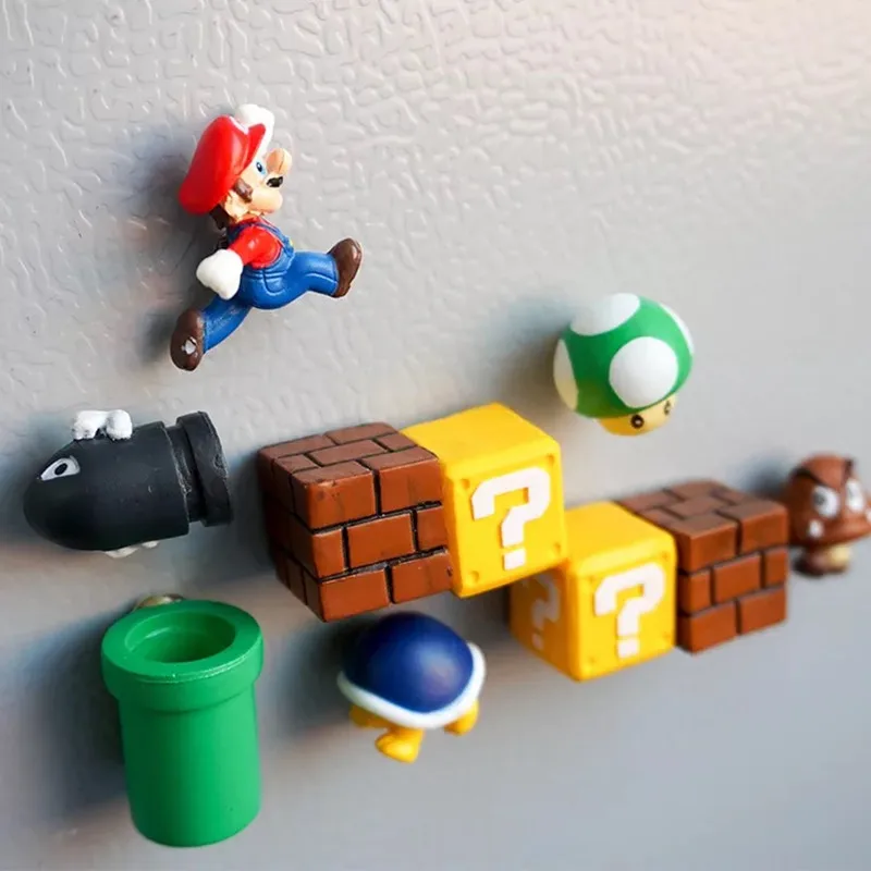 Супер Марио DIY магнит на холодильник ТВ FC детская игра Япония мультфильм игровой мультфильм 3D ледяная коробка Пастер ледяная коробка наклейка