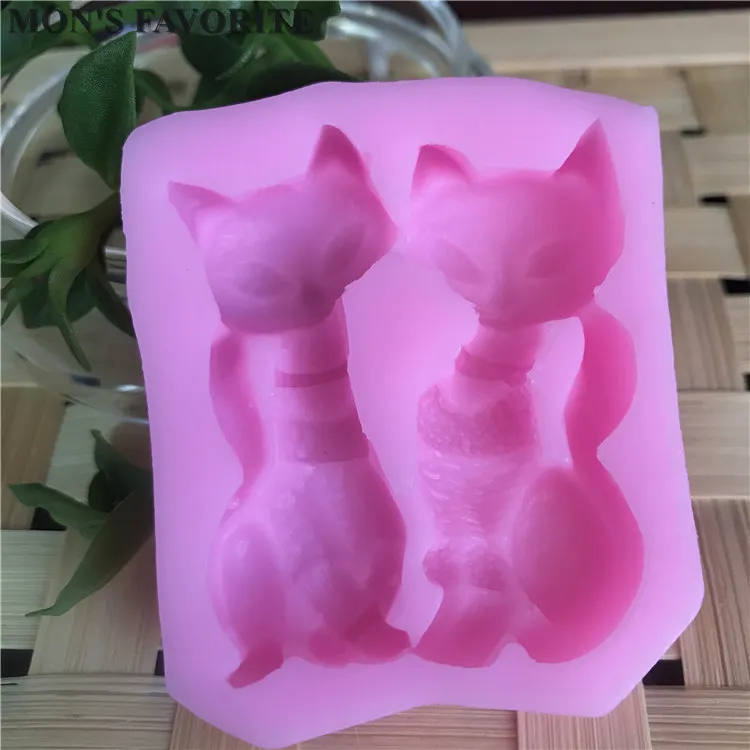 

Beautiful animal fox sharp 3D Silicone cake fondant Mould tools Cookware Cake Decorating fondant mold D103