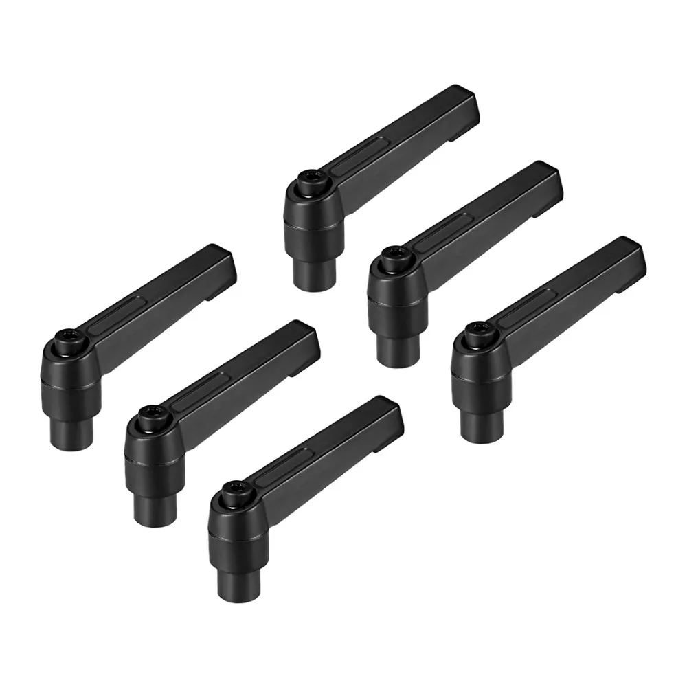 

Uxcell 6pcs/lot M6 Female Threaded Stud Handle Adjustable Clamping Lever Thread Push Button Ratchet Level Adjustable Handle