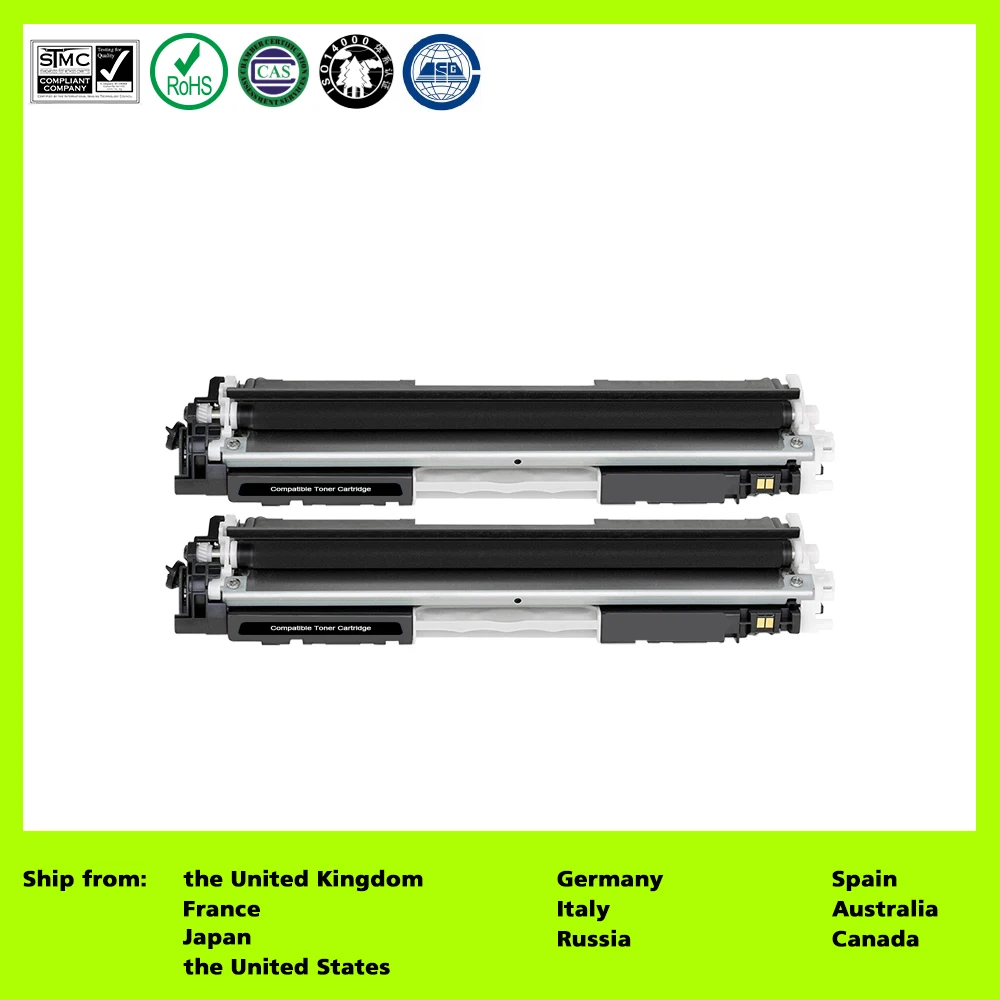 Compatible for 130A CF350A CF350 350A (2 Pack Black) Toner Cartridge ...