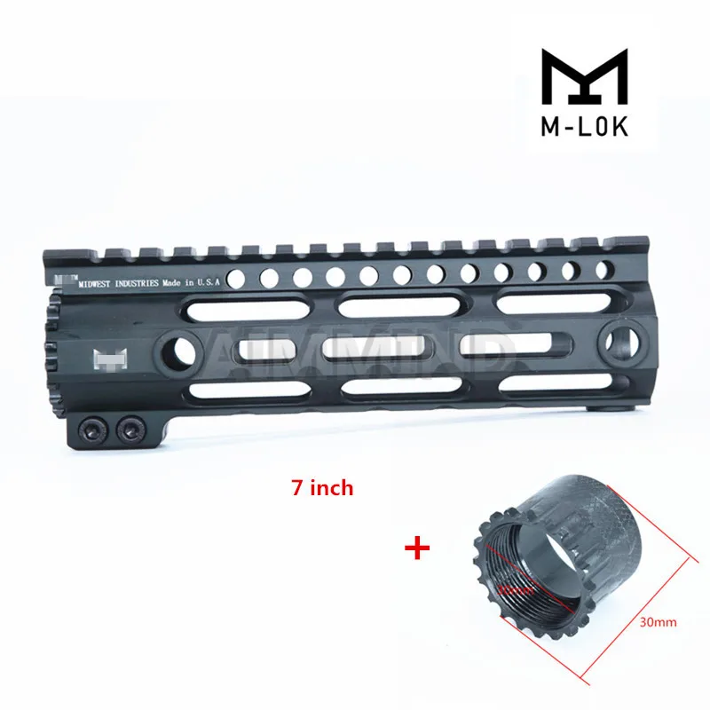 Низкая цена обработки AR-15 M4 M-LOK MLOK " дюймов Бесплатный Поплавок ствольная накладка Пикатинни рейку кронштейн