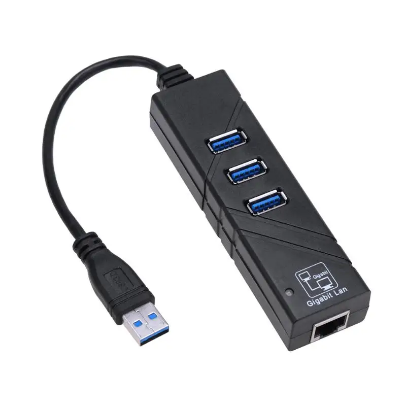 Laptop External USB 3.0 Hub Adapter Network USB3.0 to RJ45