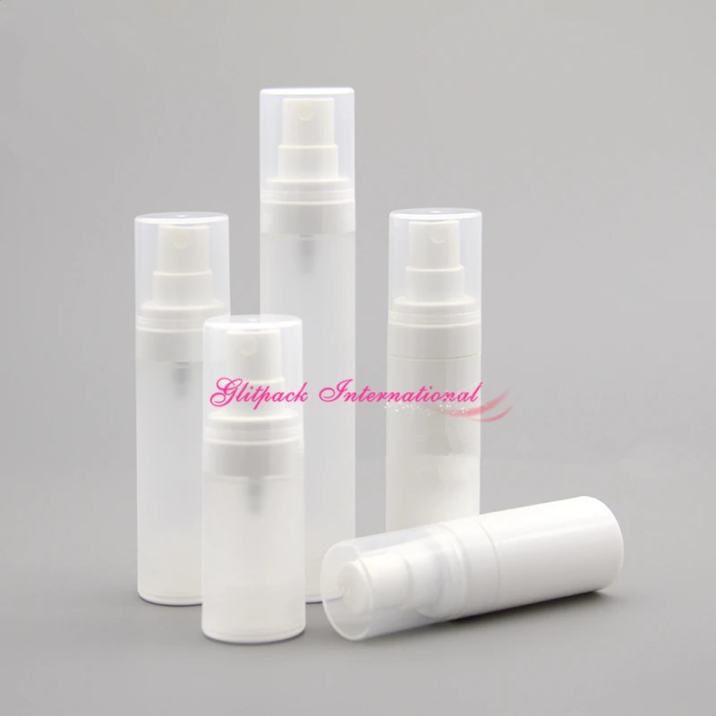 luxury white frosted 15ml 30ml 50ml airless sprayer pump cosmetic ...