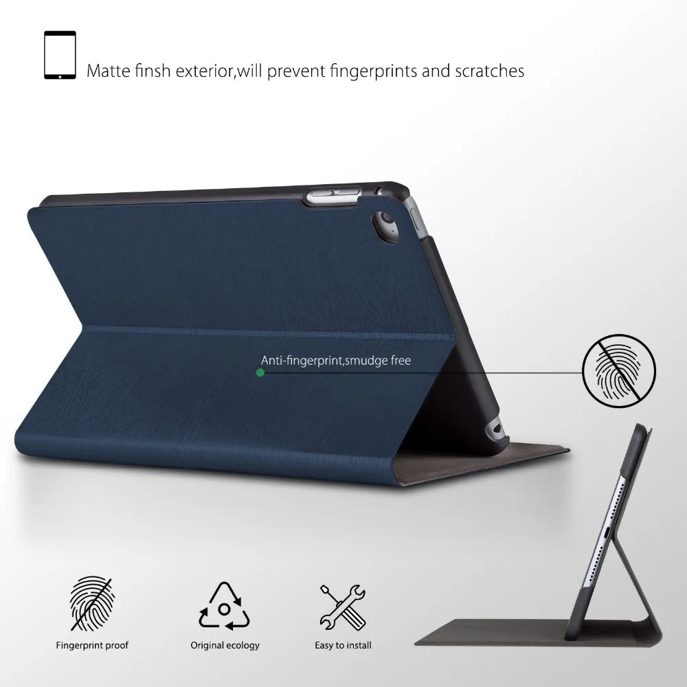 Для Ipad Mini 1/2/3 чехол кожаный легкий флип с изображением дерева и подставкой для