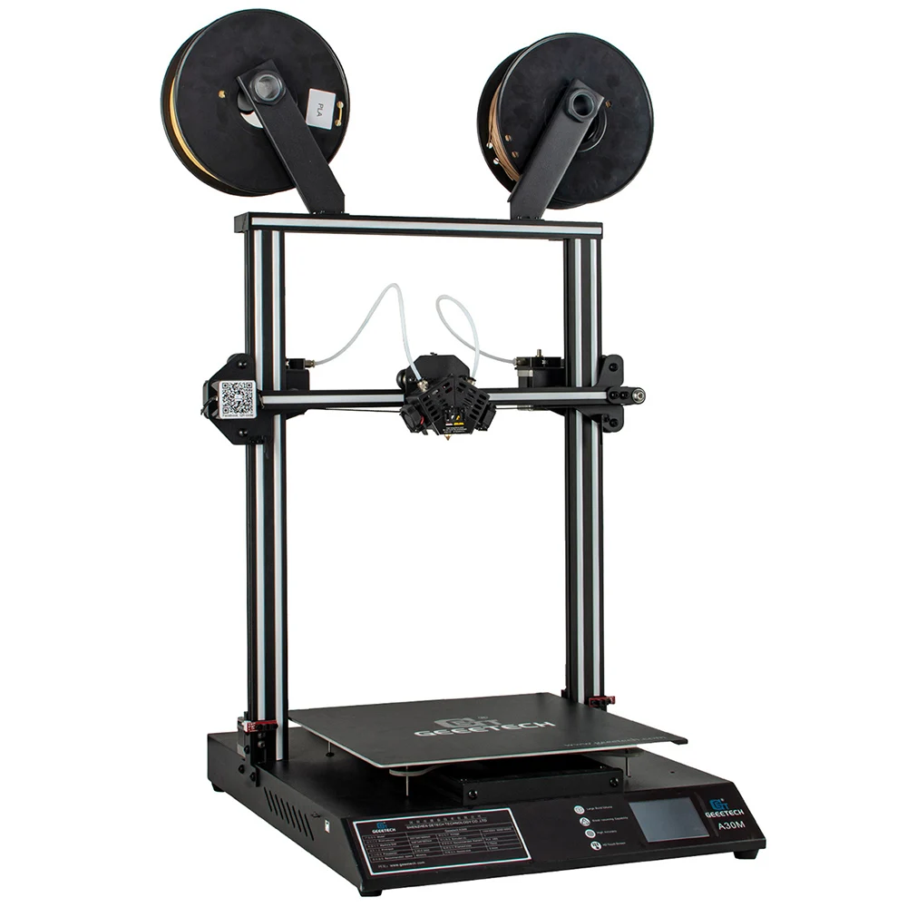GEEETECH A30M 2 в 1 смешанный 3D принтер 320*320*410 мм площадь 60 мм/сек. защищенный паролем