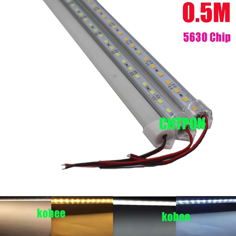 

2pcs*50cm LED bar light 5730 5630 DC12V 36LED Hard Rigid LED Strip Bar Light 5730 with U Aluminium shell +pc cover