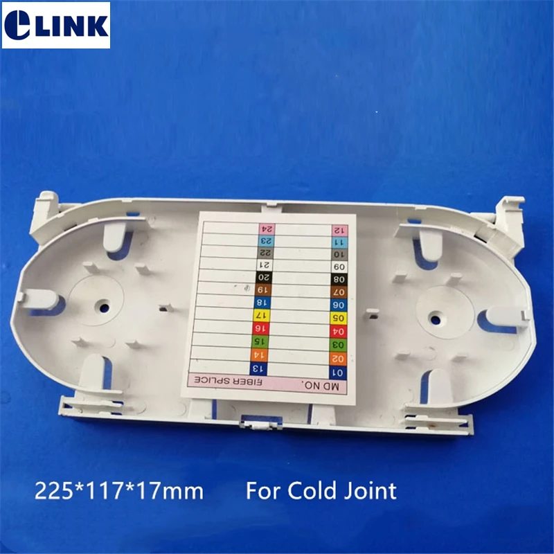 24 cores fiber splice tray for cold joint high quality ftth optical plastic fusioncassette splice tray factory sales ELINK 10pcs