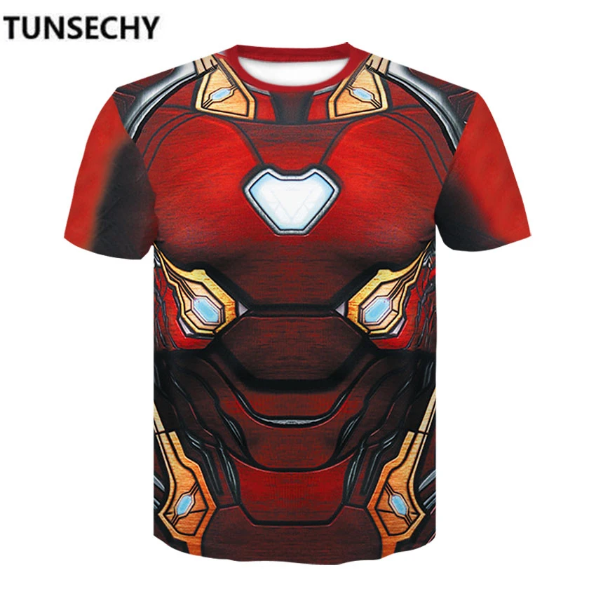 Avengers 3 infinity war iron man clothing fitness compression speed dry