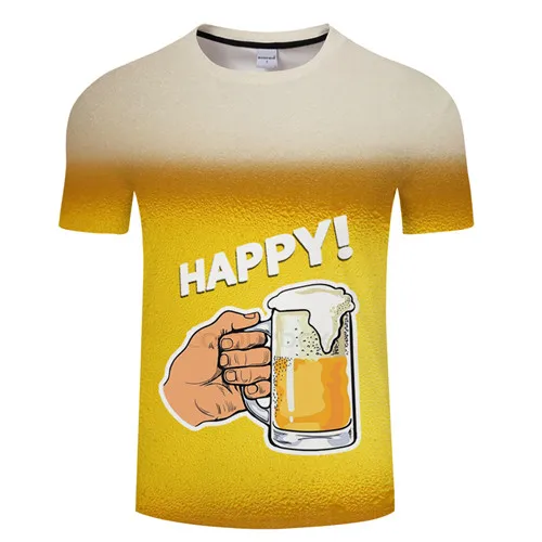 Новинка, 3D футболка, Мужская футболка в стиле хип-хоп с изображением консервированного пива, футболка с коротким рукавом и круглым вырезом, топы для мужчин и женщин, S-6XL - Цвет: TXKH3006