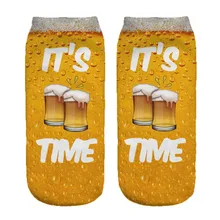 It's beer time Тип печати 3D носки для мужчин и женщин носки женские короткие носки