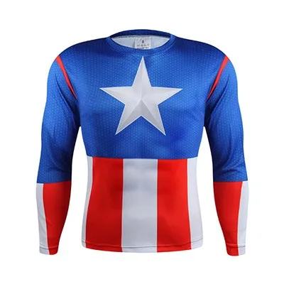 

2016 3d Marvel Comics Super Heroes Captain America Spiderman Superman Batman Iron Man Long Sleeve T Shirt Clothing Costume Tee