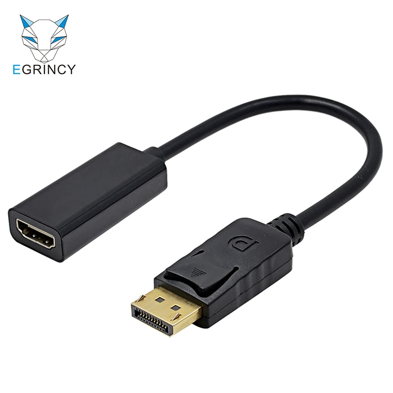

2017 New Black White For HP/DELL Laptop PC HDTV Male To Female DP To HDMI Cable Display Port To HDMI Cables Adapter Converter