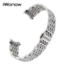 Fin courbé En Acier Inoxydable Bracelet 19mm pour Le Locle T41 T461 PRC200 T17 T006 Montre Bracelet Bande Lien Bracelet Argent Or