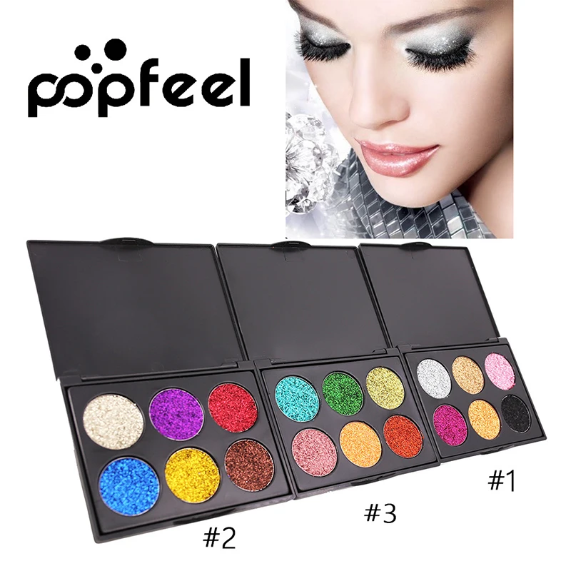 POPFEEL Super Silver Shiny Color Powder Eye Shadow Glitter Eyeshadow