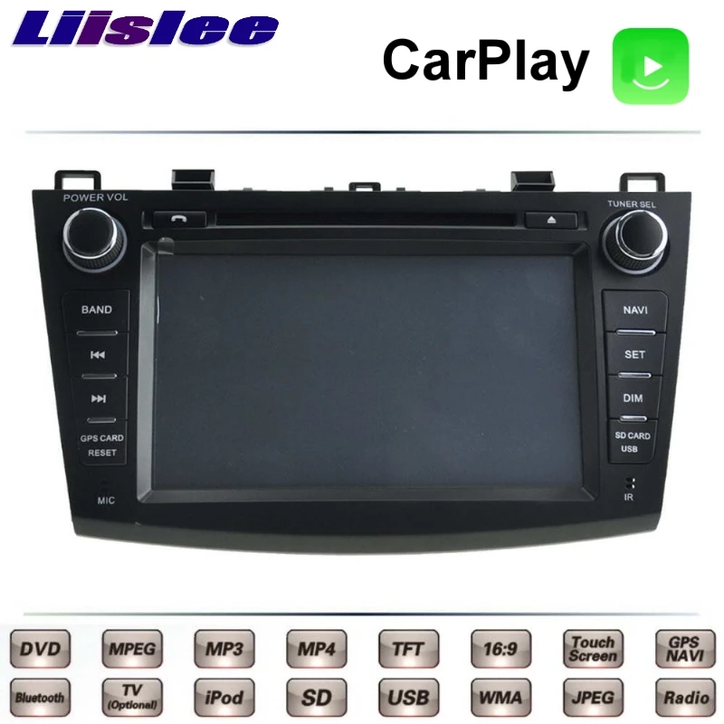 Liislee для Mazda 3 для Mazda 3 M3 Axela 2008~ 2013 Автомобильный мультимедийный телевизор DVD gps Радио Carplay стиль навигация Navi