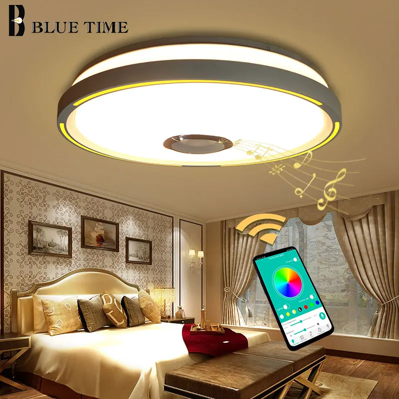 

New Design Home Modern LED Ceiling Lights For Kitchen Living Room Bedroom Smartphone APP Control White Body LED Ceiling Lamps
