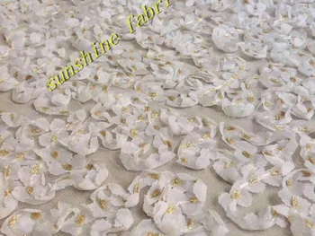 

5 yards French net embroidery tulle mesh lace fabric with good quality for party dress
