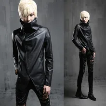 Мужская Панк кожаная куртка, одежда, тонкая кожаная одежда, водолазка, индивидуальная Праздничная верхняя одежда m-xxl