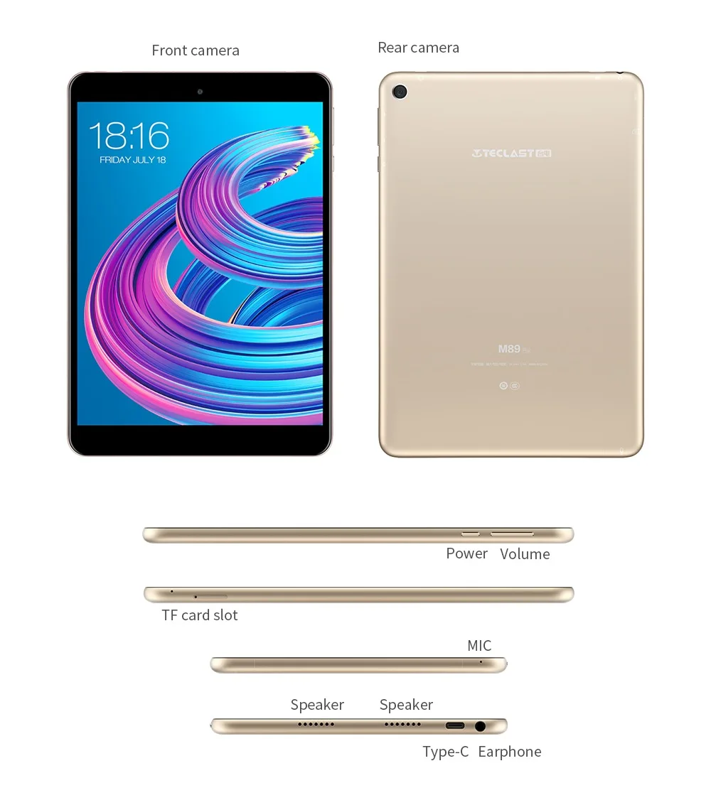 Teclast M89 Pro MTK Helio X27 Deca-Core 7,9 дюймов 2048*1536 ips 3 Гб Ram 32 Гб Rom Android 7,1 двухдиапазонный WiFi gps OTG