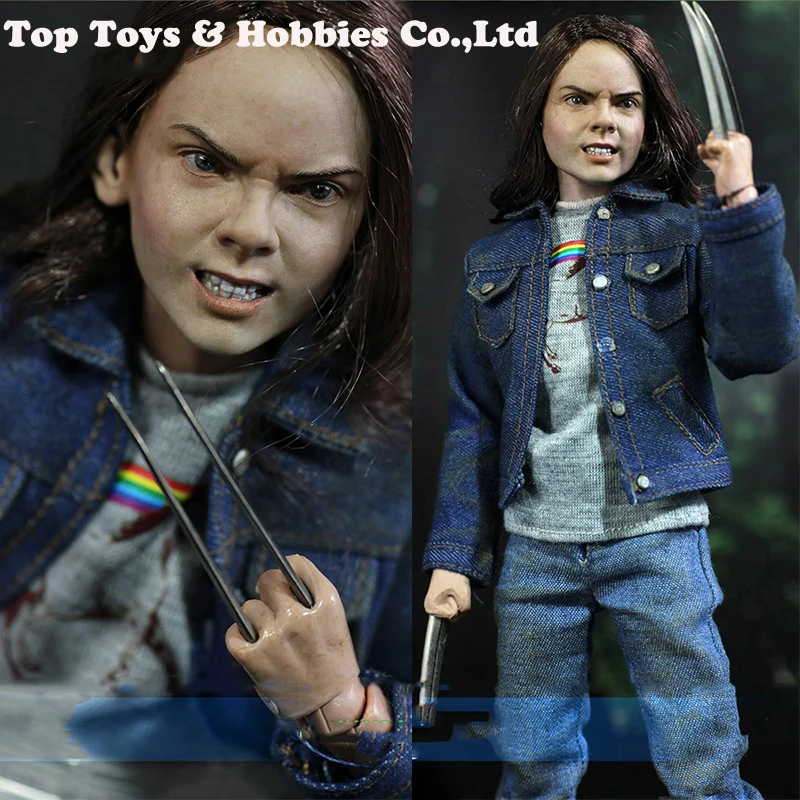 

Full Set 1/6 Wolverine Laura Kinney Jeans Head/ Body/ Clothing/ Base set modelWith Wolf Claws Figures Doll Collections