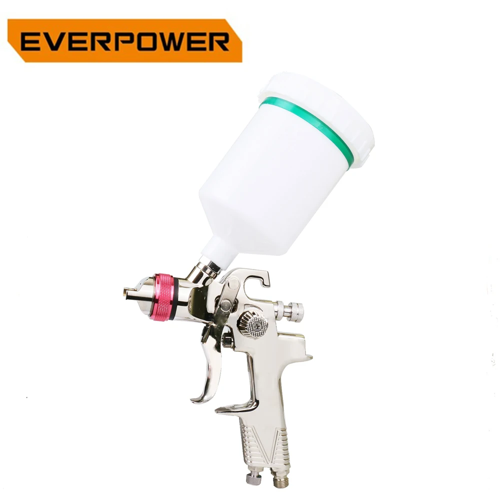 

Everpower 600 C.C/21oz HP Paint Spray Gun Set Hand-operated 1.4mm Nozzle High-Performance Gravity Feed Gun With Hook design
