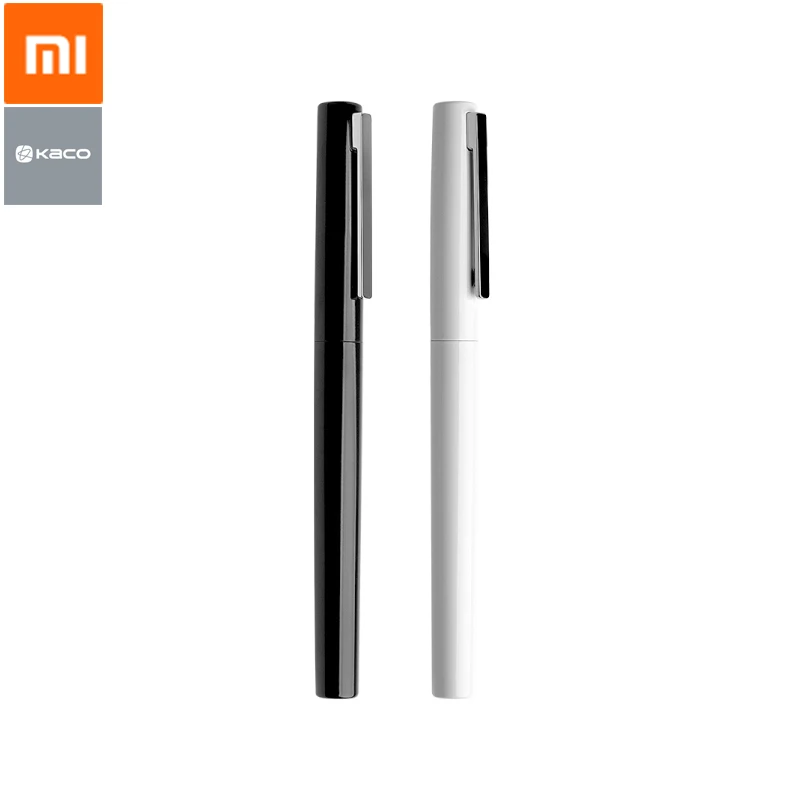 Xiaomi Mijia BRIO черная/белая авторучка с чернильной сумкой, сумка для хранения, чехол, 0,3 мм, перьевая металлическая ручка для письма, ручка для подписи