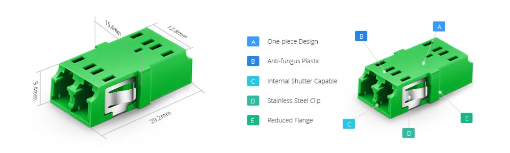 200 шт. LC APC один режим волокно оптический адаптер дуплекс Бесплатная доставка