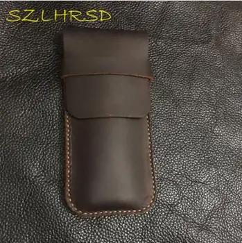 

Handmade Cat S60 S41 S31 S30 Genuine Leather Phone Bag Cover Cat S61 Flip Phone Case Crazy Horse Skin Caterpillar Cat S48c