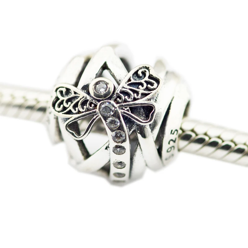 

Fits Pandora Bracelet 925 Sterling Silver Bead Dreamy Dragonfly Charm Original Beads for Jewelry Making Women Gift kralen