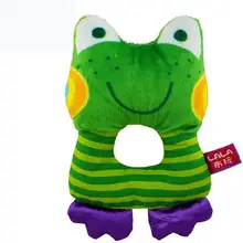 BOHS Новорожденный ребенок зеленая лягушка Погремушки из ткани детская игрушка-колокольчик