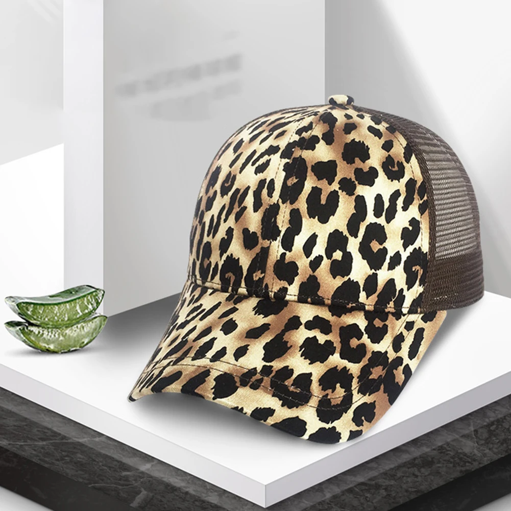 Женская уличная Регулируемая Подарочная летняя сетчатая шапка, Повседневная Спортивная Кепка с леопардовым принтом в стиле хип-хоп, бейсбольная кепка с широкими полями - Цвет: Classic