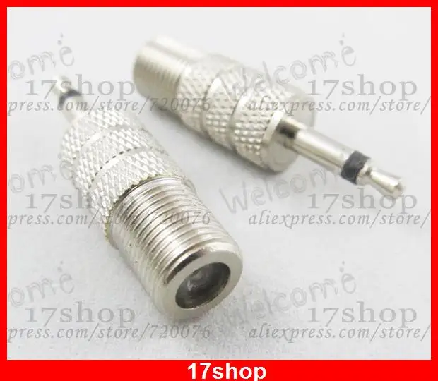 

20pcs x 3.5mm 1/8" Mono Male plug to F-Type F Female jack Adapter Connector