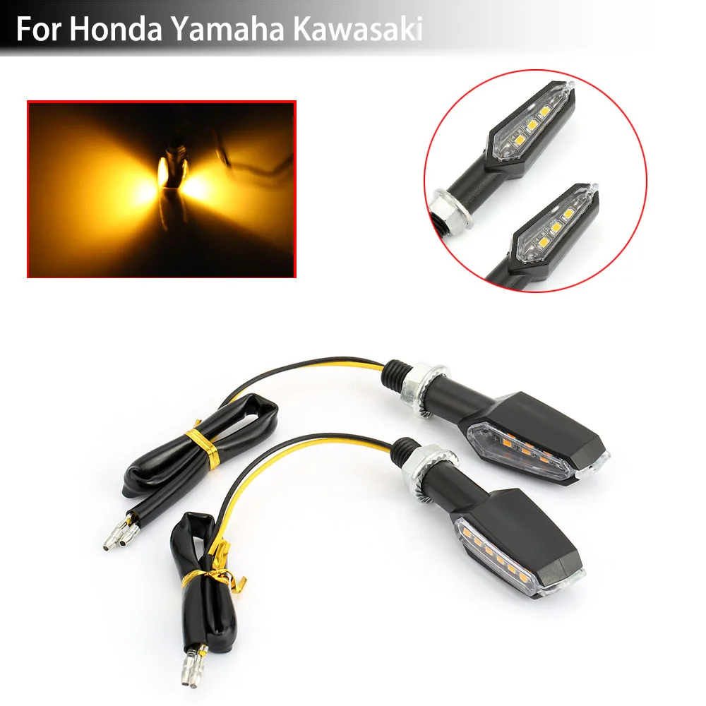 2 шт. двухсторонний светодиодный поворотник для мотоцикла yamaha Honda Kawasaki| |