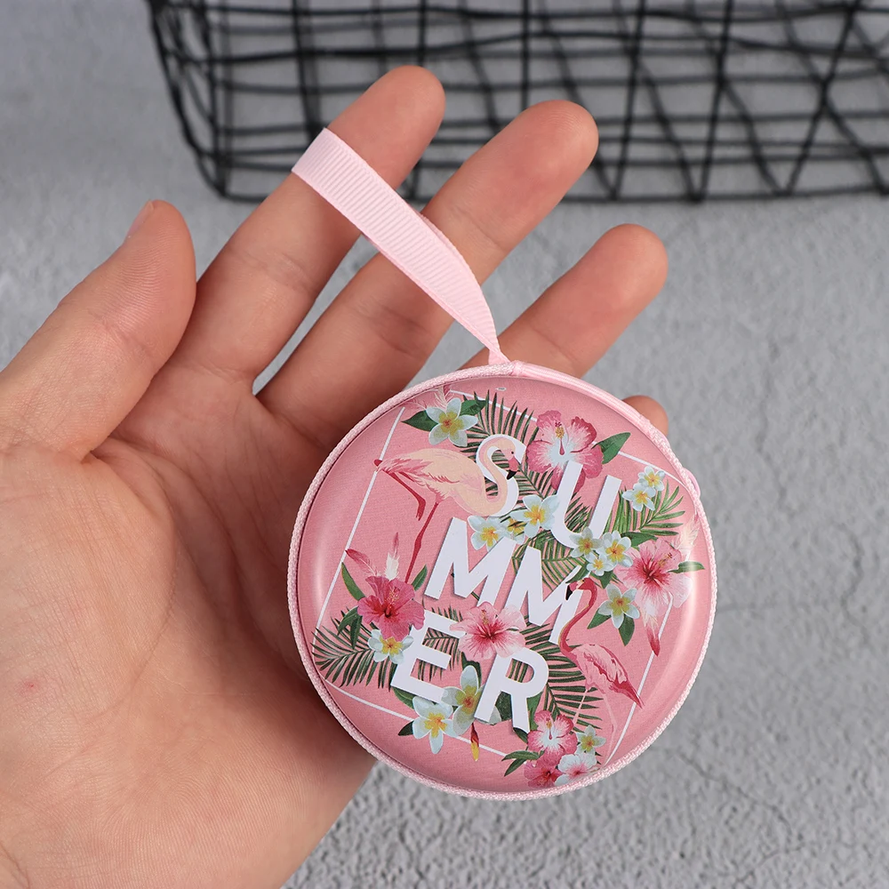 

Kids Girls Flamingo Mini Wallet Coin Bag Storage Carrying Hard Bag Purse Case Earphone Headphone Earbuds Bag Money Bag Pouch