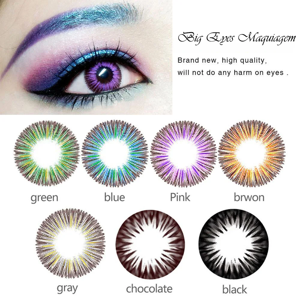 

1 Pair Lovely Multicolor Cosplay Decoration Eye Makeup Tools Portable Cosplay Party DIY Decorations Big Eyes Maquiagem