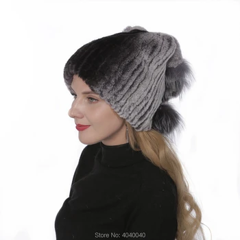 

Bravalucia 2018 Fashion Style Winter Hat for Women Bomber Rex Rabbit Fur Hats Pompom Russian Knitted Ushanka Mink Hats Aviation