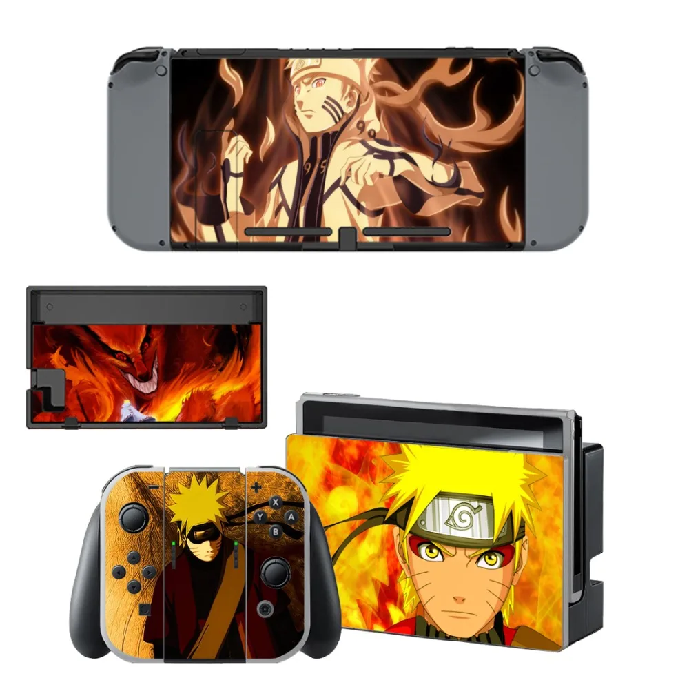 

Anime Naruto Decal Vinyl Skin Sticker for Nintendo Switch NS Console + Controller + Stand Holder Protective Skin Sticker